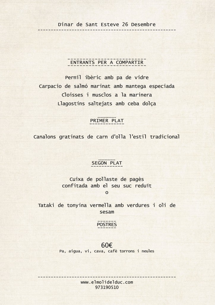 menu sant esteve 25